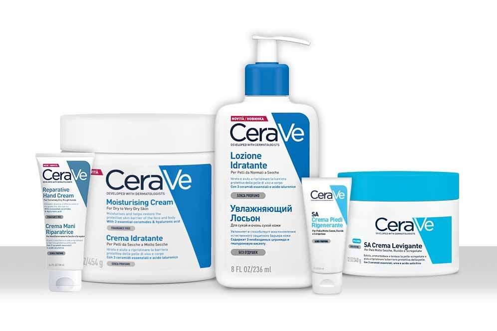 Idratanti corpo CeraVe: crema, lozione, crema mani e crema piedi